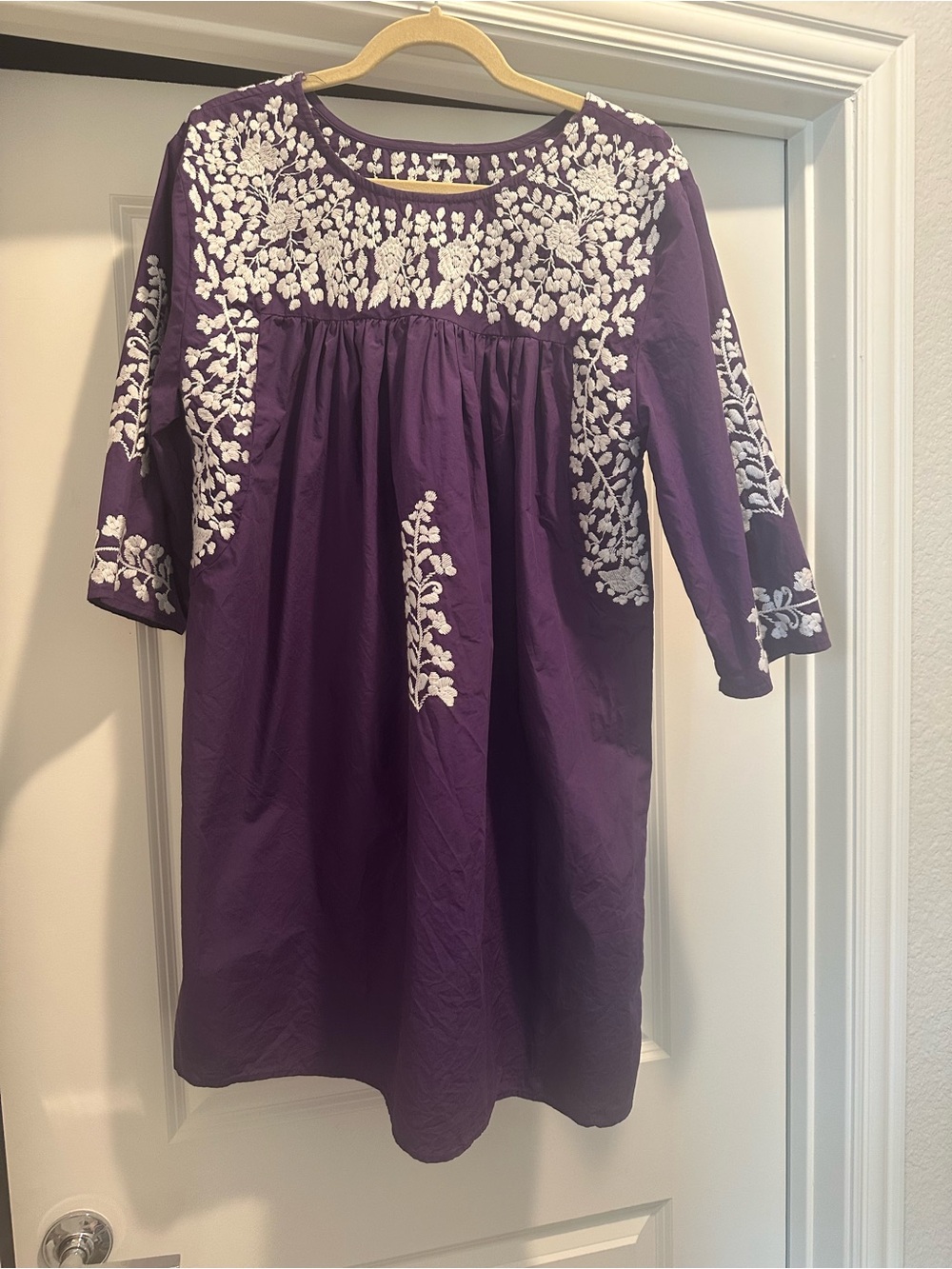 Spirit Dress Game Day Purple Embroidered Dress TCU SFA KSU LSU